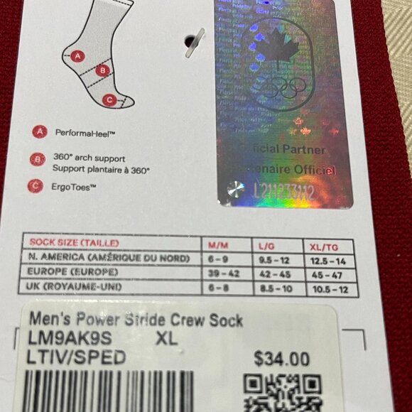 Lululemon Men's Power Stride Crew Socks - Picture 4 of 7
